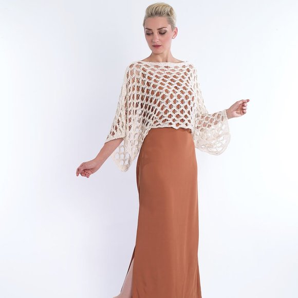 Bell-sleeve Crochet Top